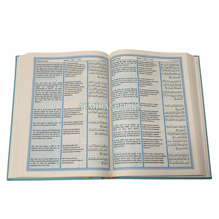 The Noble Quran: Transliteration in Roman Script with Arabic Text and English (Rainbow Colors) King Fahad Style