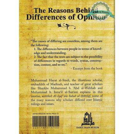 The Reasons Behind Differences of Opinion By Muhammd Hayat Al-Sindi