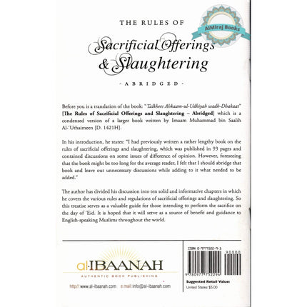 The Rules of Sacrificial Offerings and Slaughtering By Imaam Muhammad Bin Saalih Al-Uthaimeen