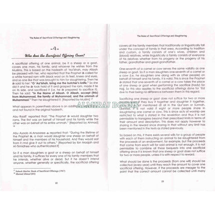 The Rules of Sacrificial Offerings and Slaughtering By Imaam Muhammad Bin Saalih Al-Uthaimeen