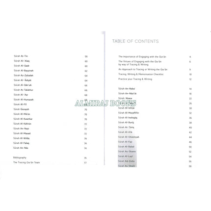 The Tracing Quran (The Blessed Chapters) Word By Word Translation Hardcover