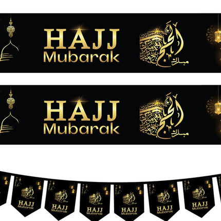 Umrah Mubarak,Hajj Mubarak,Baloon ,Banner Bunting Decorative wall Hanging