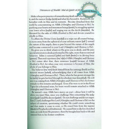Utterances of Shaikh 'Abd al-Qadir al-Jilani (Malfuzat) By Abd Al-Qadir Jilani