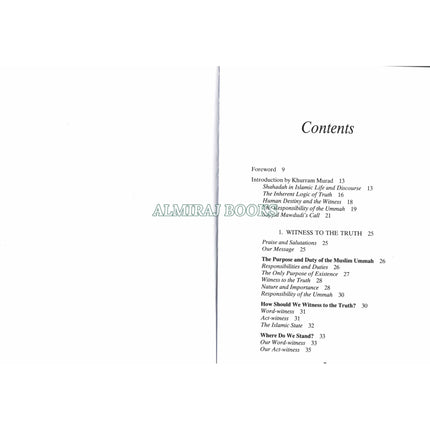 Witness Unto Mankind The Purpose And Duty Of The Muslim By Sayyid Abul A'la Maududi