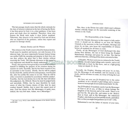 Witness Unto Mankind The Purpose And Duty Of The Muslim By Sayyid Abul A'la Maududi