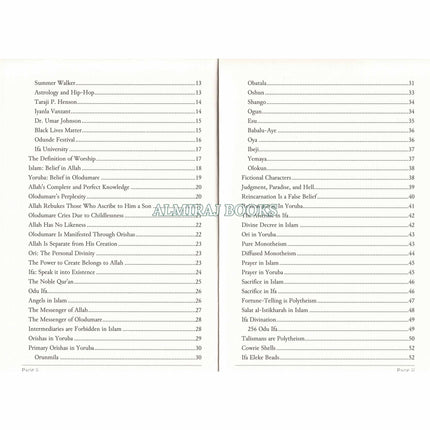 Yoruba and IFA Polythesim in Light of Islamic Monotheism