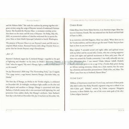 Yoruba and IFA Polythesim in Light of Islamic Monotheism