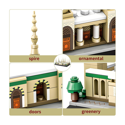 Prophet's Mosque, Medina, Architecture Model to Assemble with Building Blocks