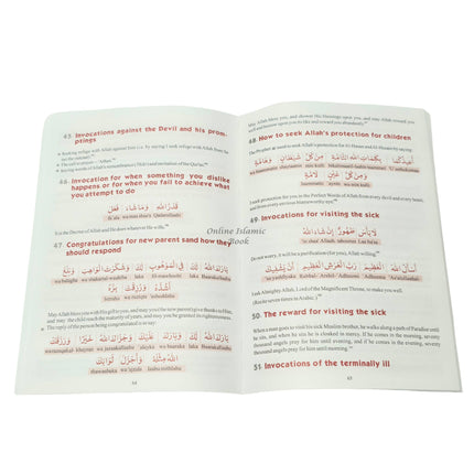 Fortress of the Muslim With Word For Word Arabic text Transliteration in Roman Script