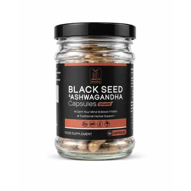 Black Seed & Ashwagandha Capsules (Organic Herbal Blend)